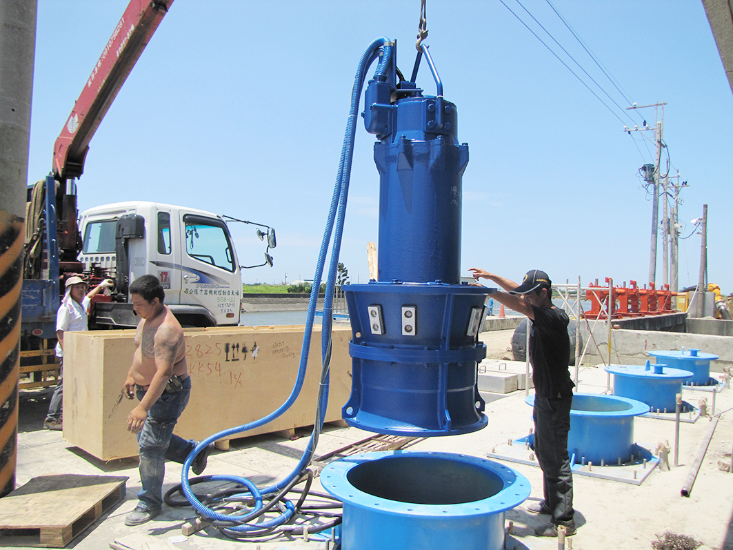 Improvement project for emergency purpose of Gangqian pump station at Dongshi Township, Chiayi County.